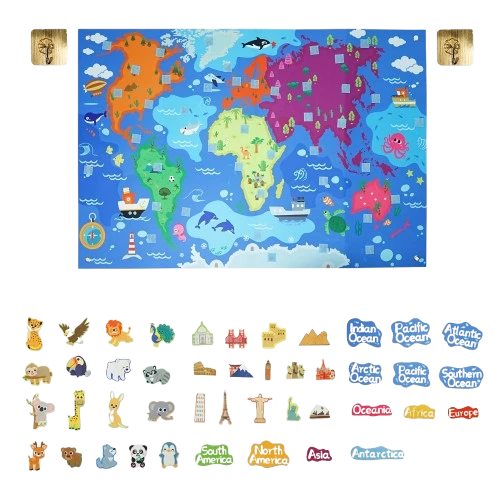 carte du monde enfant