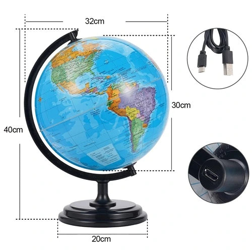 globe lumineux terrestre 2